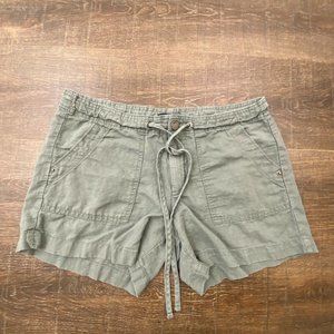 Gap Womens Shorts 2 Green Linen Blend B194 Fast Shipping